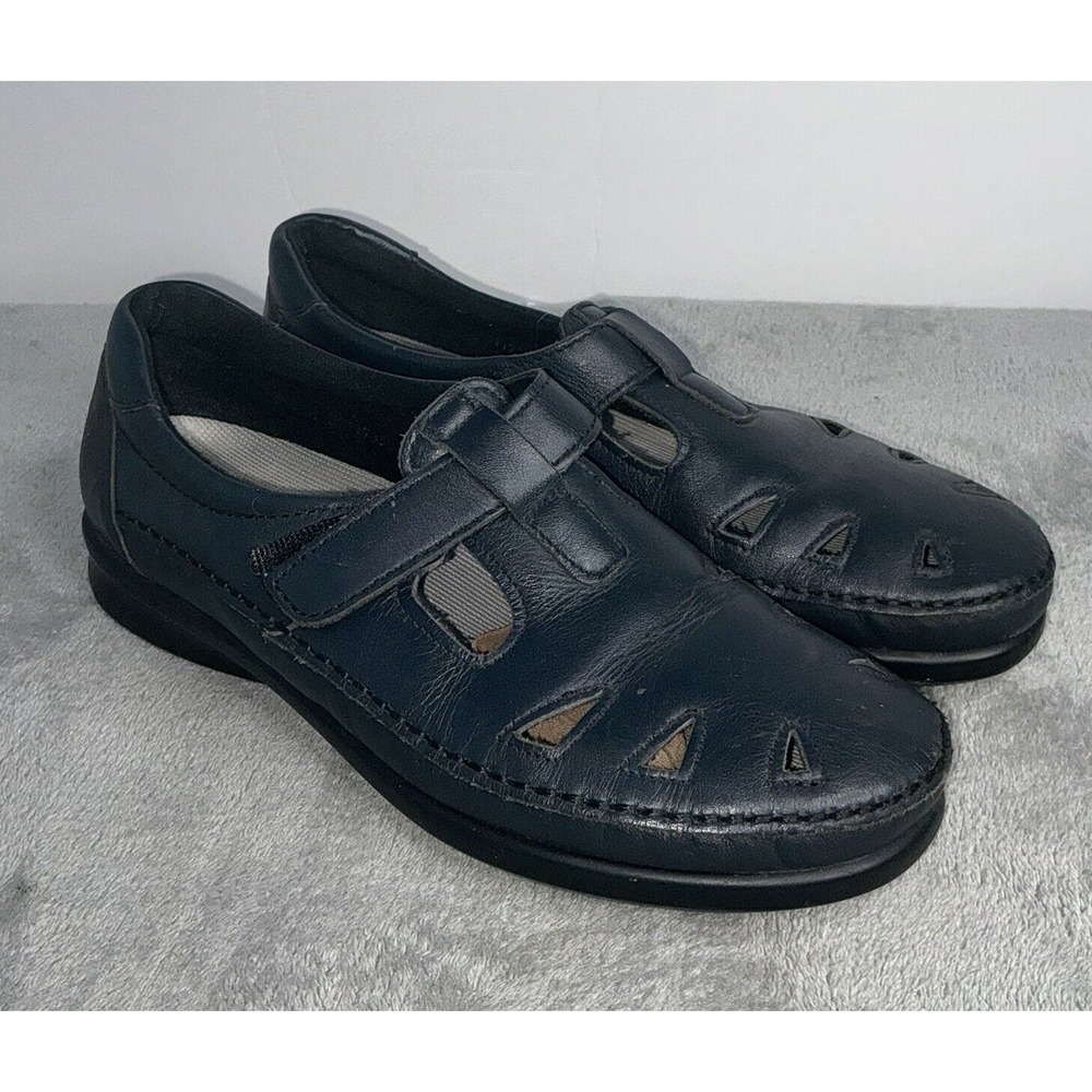 SAS Women's Roamer Slip On Loafer‎ Comfort Shoes Women's 8 Blue Leather